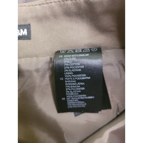 H&M Women’s Olive Green Pencil Skirt Side Pockets Size 6 EUC - Picture 5 of 7